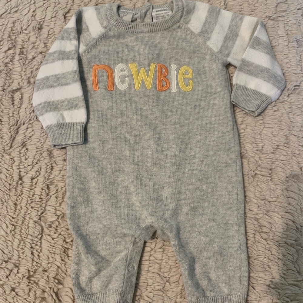 Newborn sweater onesie